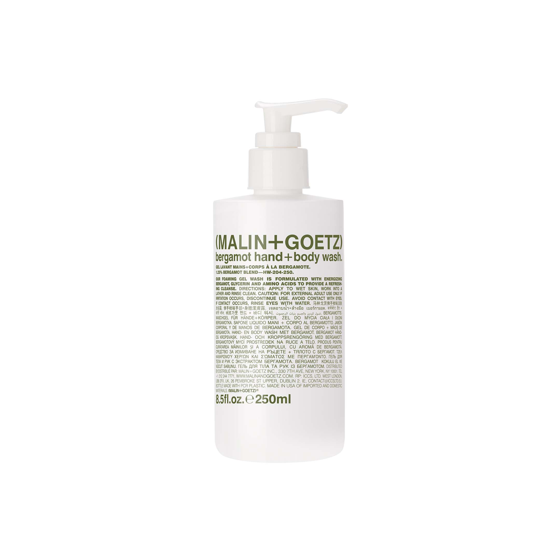 bergamot hand+body wash, 8.5fl.oz.250ml