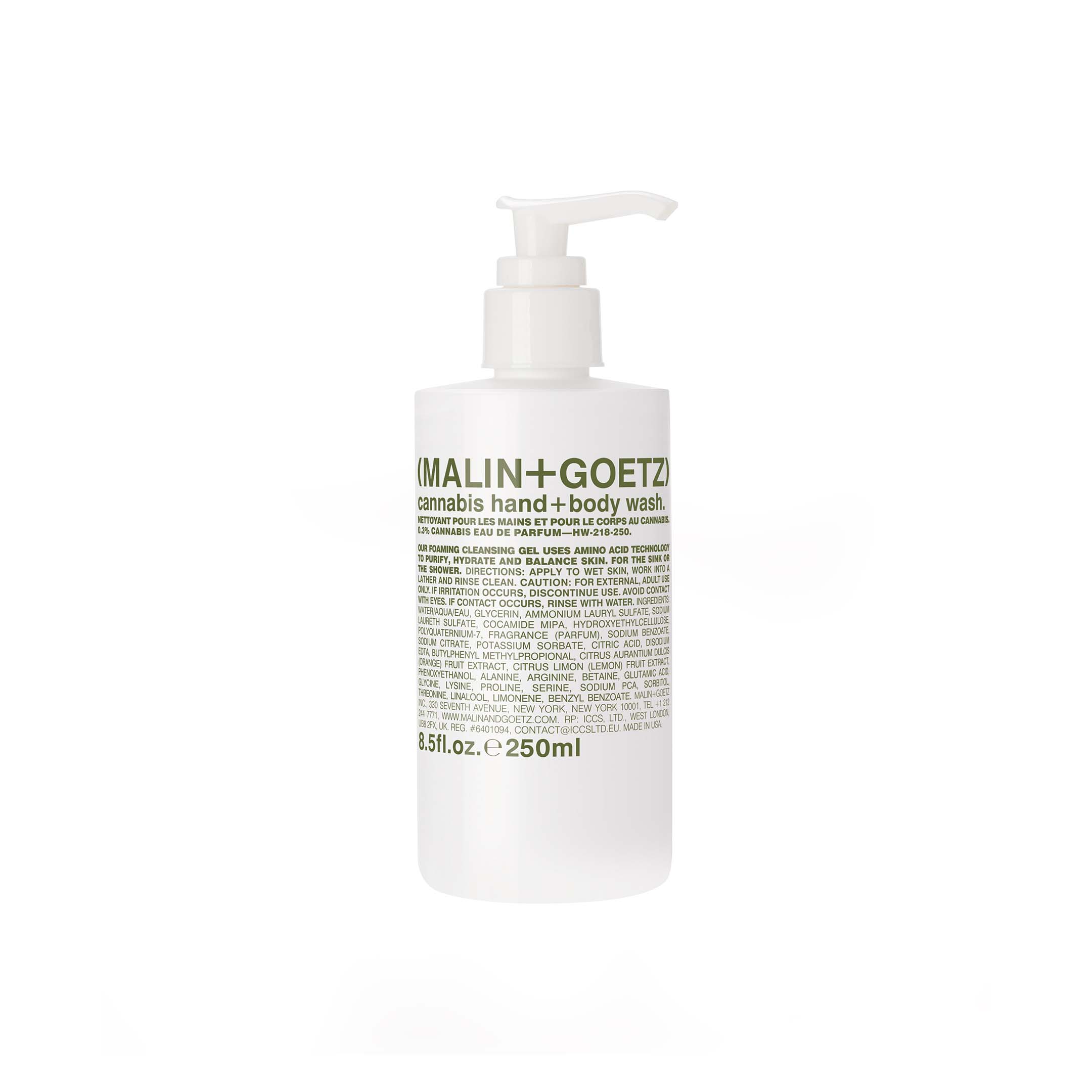 cannabis hand + body wash, 8.5fl.oz.250ml