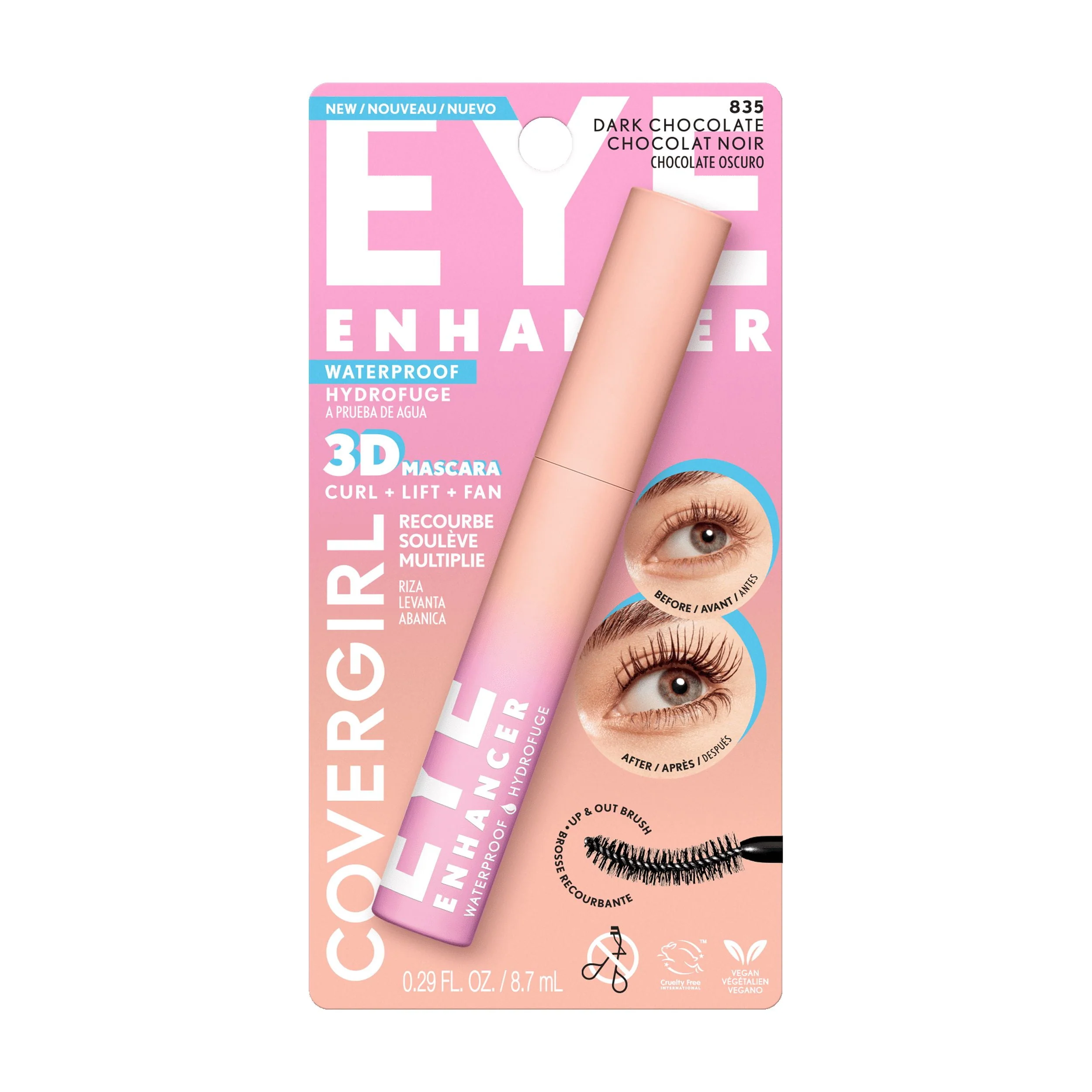 Eye Enhancer 3D Mascara Intense Black Waterproof 835