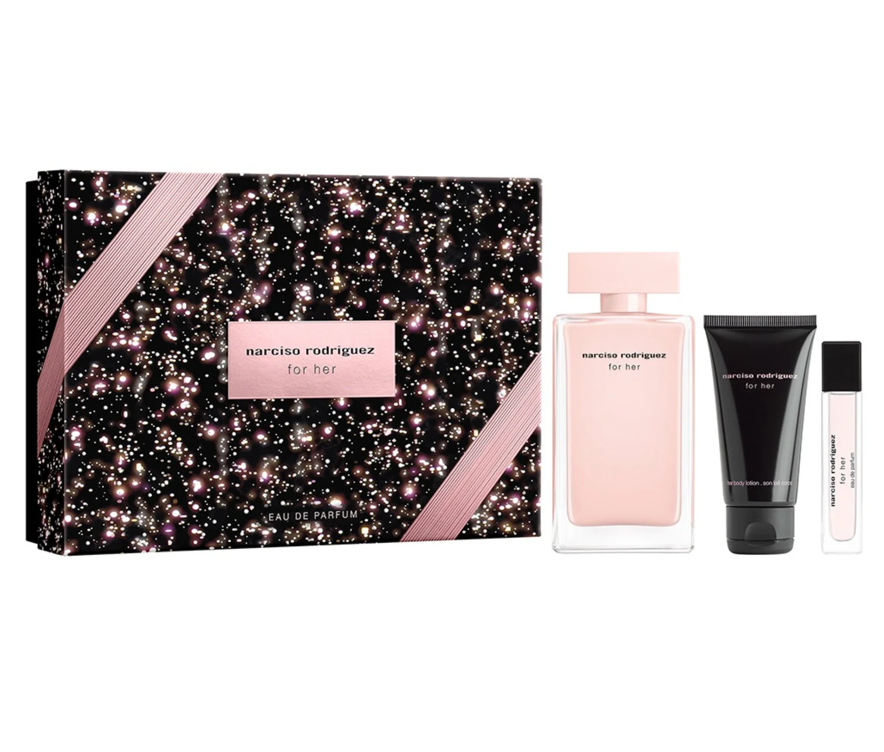 For Her Gift Set: Eau De Parfum 100ML + 10ML + Body Lotion 50ML