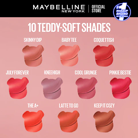 Maybelline Teddy Tint, Soft Lip Tint, Light Feel, 12Hr Wear, Sheer or Blurred Finish, 5.4 ml - Image 5