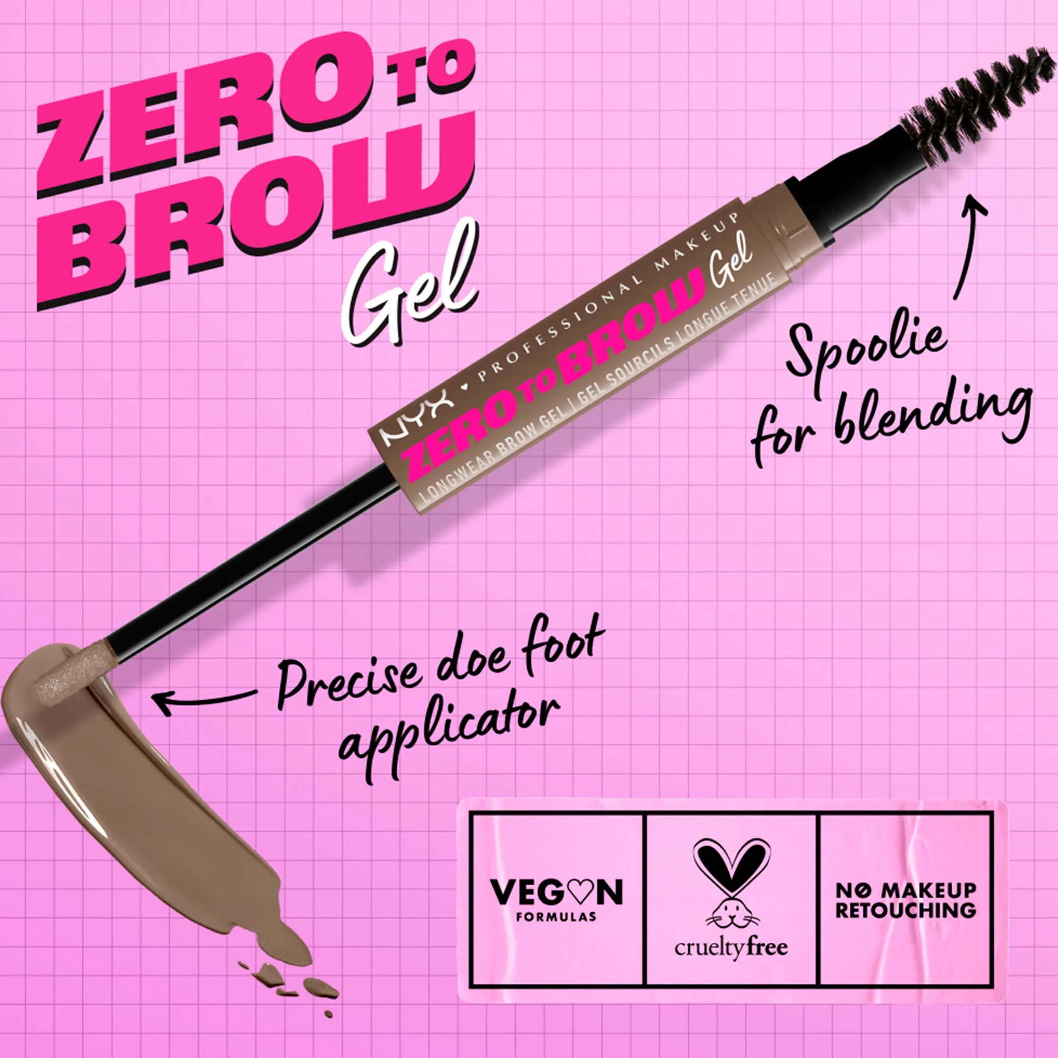 Npm Zero To Brow Gel Ash Brown - Image 2