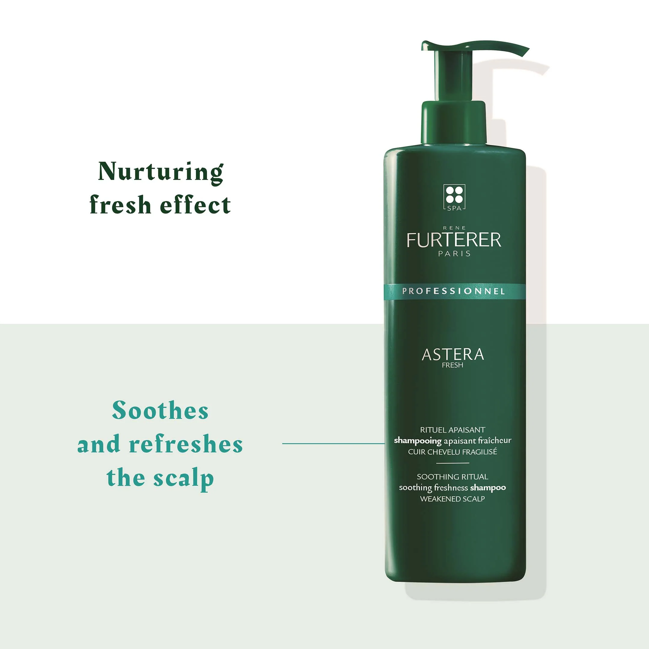 René Furterer Soothing Freshness Shampoo - Shampoo For Weakened Scalps - Astera Fresh - 600Ml - Image 10