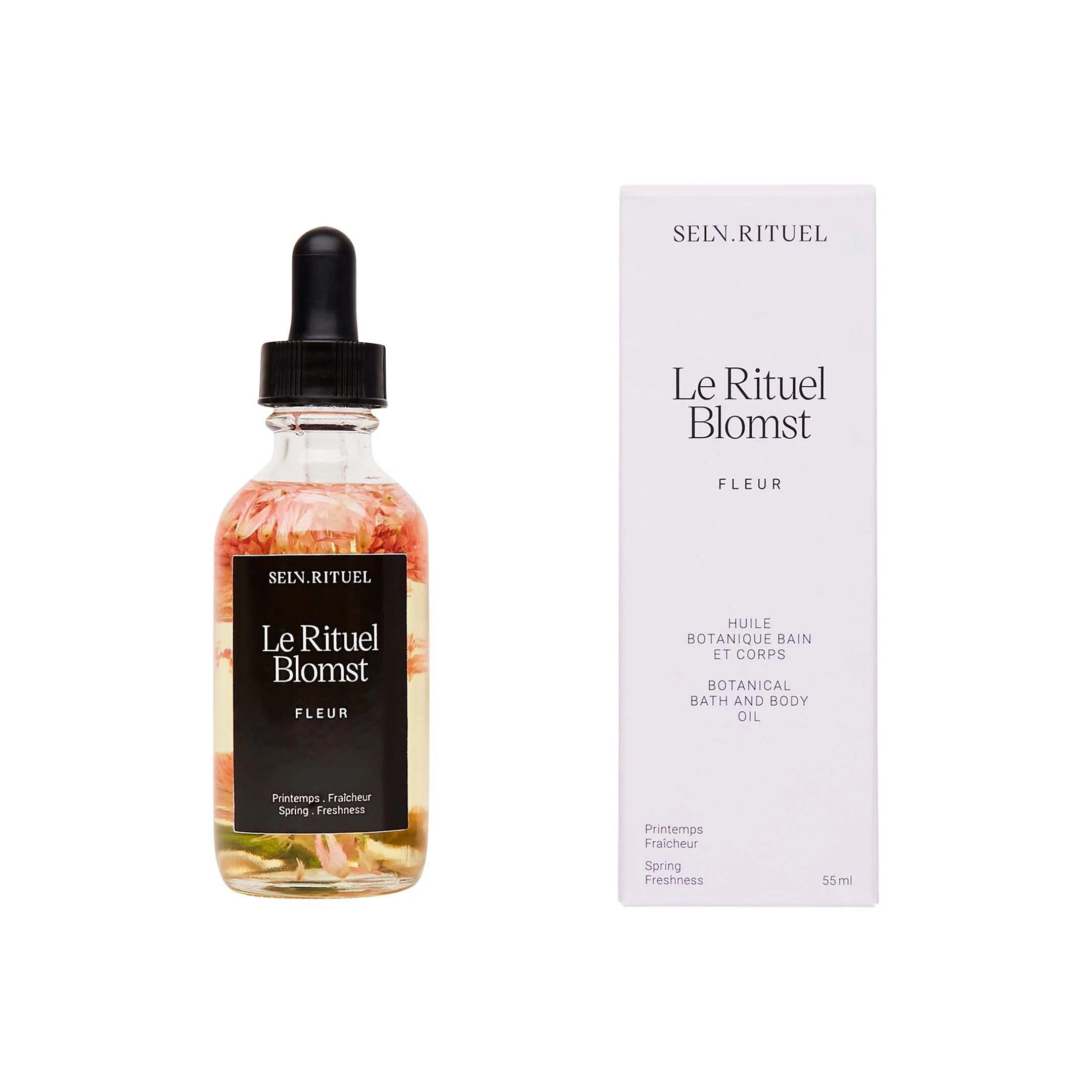 Rituel Blomst Botanical Bath And Body Oil - Lilac & Lily Of The Valley - Transparent Yellow