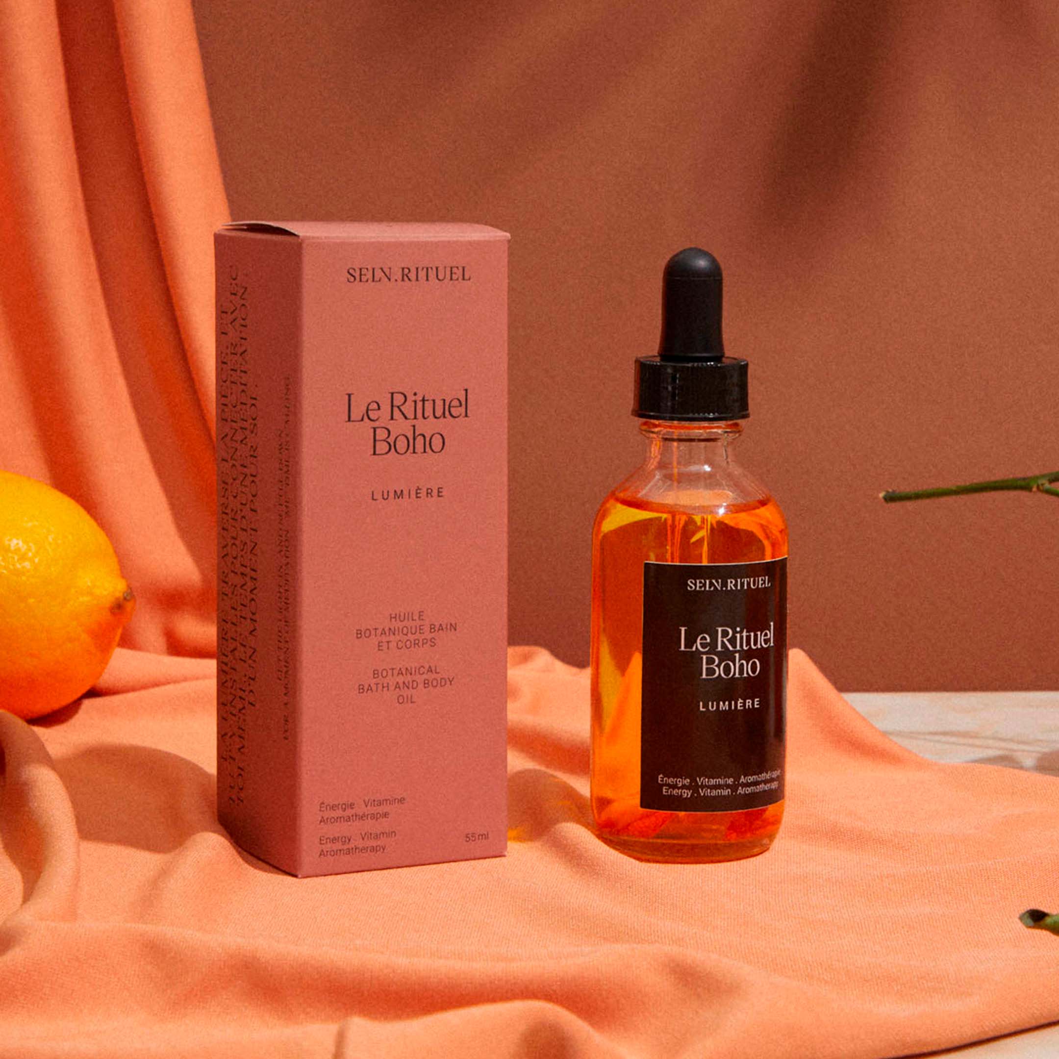Rituel Boho Botanical Bath And Body Oil - Citrus - Transparent Orange - Image 2